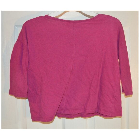 Old Navy #SELFIE Cropped Youth Girl's Sz M(8) 3/4 Sleeve Pullover Top Cherry Red - Picture 3 of 3